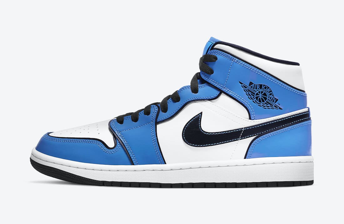 Air Jordan 1 Mid SE Signal Blue - 100% Authentic Sneakers